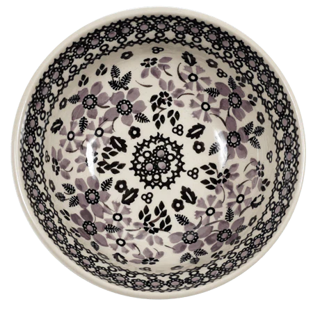 Bowl, Round, 6" in "Duet in Black & Grey" by Manufaktura | M089S-DPSC