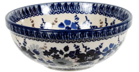 A picture of a Polish Pottery 6" Bowl (Blue Life) | M089S-EO39 as shown at PolishPotteryOutlet.com/products/6-bowl-blue-life