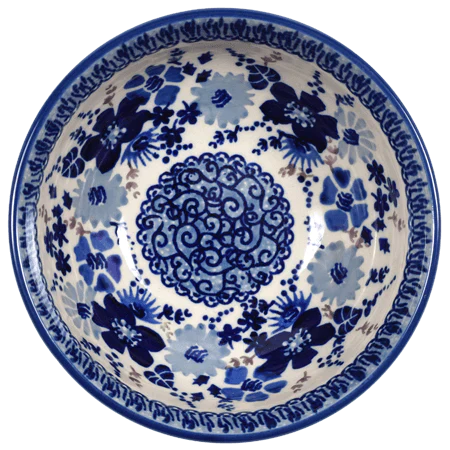 Bowl, Round, 6" in "Blue Life" by Manufaktura | M089S-EO39