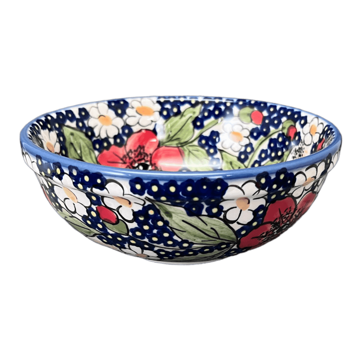 Bowl, Round, 6.75" in "Poppies & Posies" by Manufaktura | M090S-IM02
