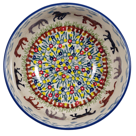 Bowl, Round, 6" in "Wild Horses" by Manufaktura | M089S-INK1