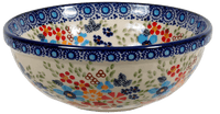 A picture of a Polish Pottery 6" Bowl (Festive Flowers) | M089S-IZ16 as shown at PolishPotteryOutlet.com/products/6-bowls-festive-flowers