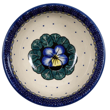 Bowl, Round, 6" in "Pansies" by Manufaktura | M089S-JZB