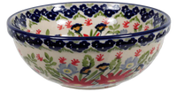 A picture of a Polish Pottery 6" Bowl (Floral Fantasy) | M089S-P260 as shown at PolishPotteryOutlet.com/products/6-bowls-floral-fantasy