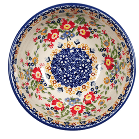 Polish Pottery 6" Bowl (Poppy Persuasion) | M089S-P265 Additional Image at PolishPotteryOutlet.com