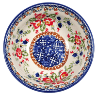 A picture of a Polish Pottery 6" Bowl (Poppy Passion) | M089S-P268 as shown at PolishPotteryOutlet.com/products/6-bowls-poppy-passion