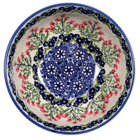 A picture of a Polish Pottery 6" Bowl (Burning Thistle) | M089S-P270 as shown at PolishPotteryOutlet.com/products/6-bowls-burning-thistle