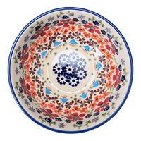 A picture of a Polish Pottery 6" Bowl (Stellar Celebration) | M089S-P309 as shown at PolishPotteryOutlet.com/products/6-bowl-stellar-celebration-m089s-p309