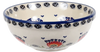 Polish Pottery 6" Bowl (Floral Fans) | M089S-P314 at PolishPotteryOutlet.com