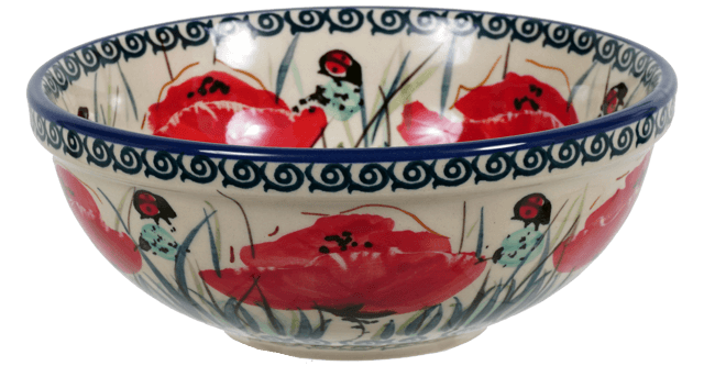 Bowl, Round, 6" in "Poppy Paradise" by Manufaktura | M089S-PD01