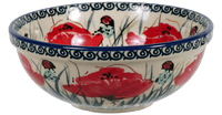 A picture of a Polish Pottery 6" Bowl (Poppy Paradise) | M089S-PD01 as shown at PolishPotteryOutlet.com/products/6-bowl-poppy-paradise