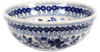 Polish Pottery 6" Bowl (Duet in Blue) | M089S-SB01 at PolishPotteryOutlet.com