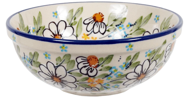 Bowl, Round, 6" in "Daisy Bouquet" by Manufaktura | M089S-TAB3