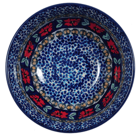 Polish Pottery 6" Bowl (Crimson Twilight) | M089S-WK63 Additional Image at PolishPotteryOutlet.com