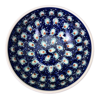 A picture of a Polish Pottery 6" Bowl (Fish Eyes) | M089T-31 as shown at PolishPotteryOutlet.com/products/6-bowl-fish-eyes-m089t-31