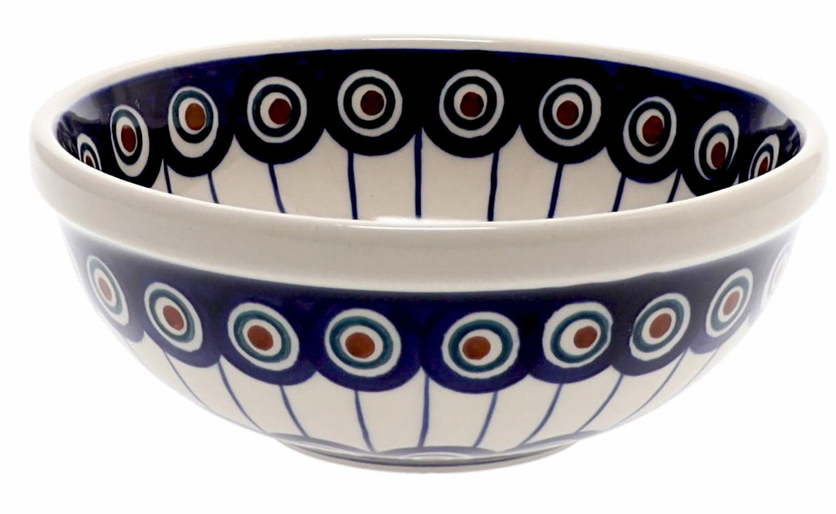 Bowl, Round, 6" in "Peacock in Line" by Manufaktura | M089T-54A