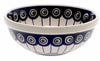 Polish Pottery 6" Bowl (Peacock in Line) | M089T-54A at PolishPotteryOutlet.com