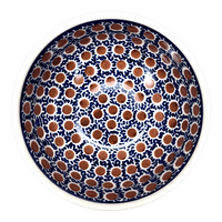 A picture of a Polish Pottery 6" Bowl (Chocolate Drop) | M089T-55 as shown at PolishPotteryOutlet.com/products/6-bowl-chocolate-drop-m089t-55