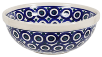 A picture of a Polish Pottery 6" Bowl (Eyes Wide Open) | M089T-58 as shown at PolishPotteryOutlet.com/products/6-bowls-eyes-wide-open