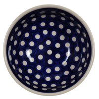 A picture of a Polish Pottery 6" Bowl (Hello Dotty) | M089T-9 as shown at PolishPotteryOutlet.com/products/6-bowl-hello-dotty