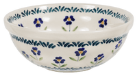 A picture of a Polish Pottery 6" Bowl (Forget Me Not) | M089T-ASS as shown at PolishPotteryOutlet.com/products/6-bowls-forget-me-not