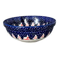 A picture of a Polish Pottery 6" Bowl (Christmas Chapel) | M089T-CHDK as shown at PolishPotteryOutlet.com/products/6-bowl-christmas-chapel-m089t-chdk