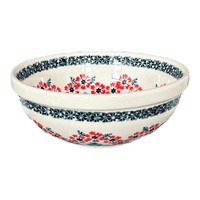 A picture of a Polish Pottery 6" Bowl (Floral Symmetry) | M089T-DH18 as shown at PolishPotteryOutlet.com/products/6-bowl-floral-symmetry-m089t-dh18