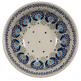 Polish Pottery 6" Bowl (Peacock's Pride) | M089T-DPPP Additional Image at PolishPotteryOutlet.com
