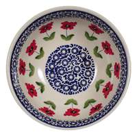 A picture of a Polish Pottery 6" Bowl (Poppy Garden) | M089T-EJ01 as shown at PolishPotteryOutlet.com/products/6-bowls-m089t-ej01