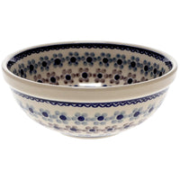 A picture of a Polish Pottery 6" Bowl (Floral Chain) | M089T-EO37 as shown at PolishPotteryOutlet.com/products/6-bowl-floral-chain-m089t-eo37