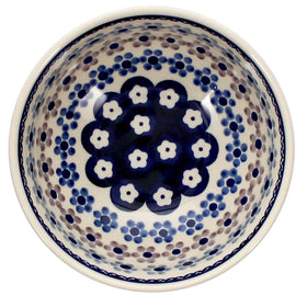 Polish Pottery 6" Bowl (Floral Chain) | M089T-EO37 Additional Image at PolishPotteryOutlet.com