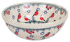 Polish Pottery 6" Bowl (Red Bird) | M089T-GILE at PolishPotteryOutlet.com