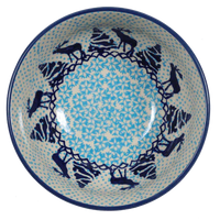 A picture of a Polish Pottery Bowl, Round, 6" in "Peaceful Season" by Manufaktura | M089T-JG24 as shown at PolishPotteryOutlet.com/products/6-bowls-peaceful-season