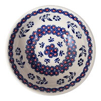 A picture of a Polish Pottery 6" Bowl (Swedish Flower) | M089T-KLK as shown at PolishPotteryOutlet.com/products/6-bowl-klk-m089t-klk