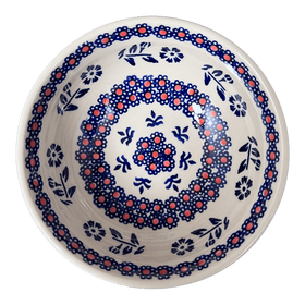 Polish Pottery 6" Bowl (Swedish Flower) | M089T-KLK Additional Image at PolishPotteryOutlet.com