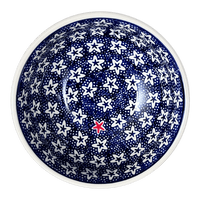 A picture of a Polish Pottery 6" Bowl (Lone Star) | M089T-LG01 as shown at PolishPotteryOutlet.com/products/6-bowl-lone-star-m089t-lg01