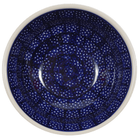 A picture of a Polish Pottery 6" Bowl (Night Sky) | M089T-MARM as shown at PolishPotteryOutlet.com/products/6-bowls-night-sky