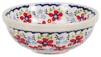 A picture of a Polish Pottery 6" Bowl (Summer Bouquet) | M089T-MM01 as shown at PolishPotteryOutlet.com/products/6-bowl-summer-bouquet