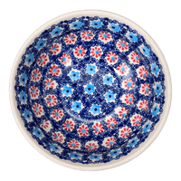 A picture of a Polish Pottery 6" Bowl (Daisy Circle) | M089T-MS01 as shown at PolishPotteryOutlet.com/products/6-bowl-ms01-m089t-ms01