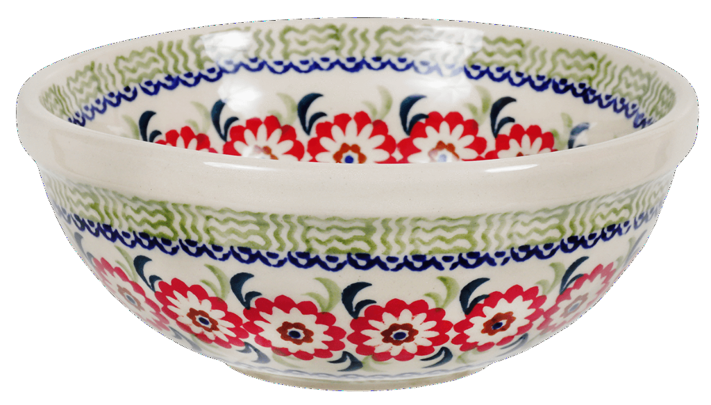 Polish Pottery - 6" Bowls - Woven Reds