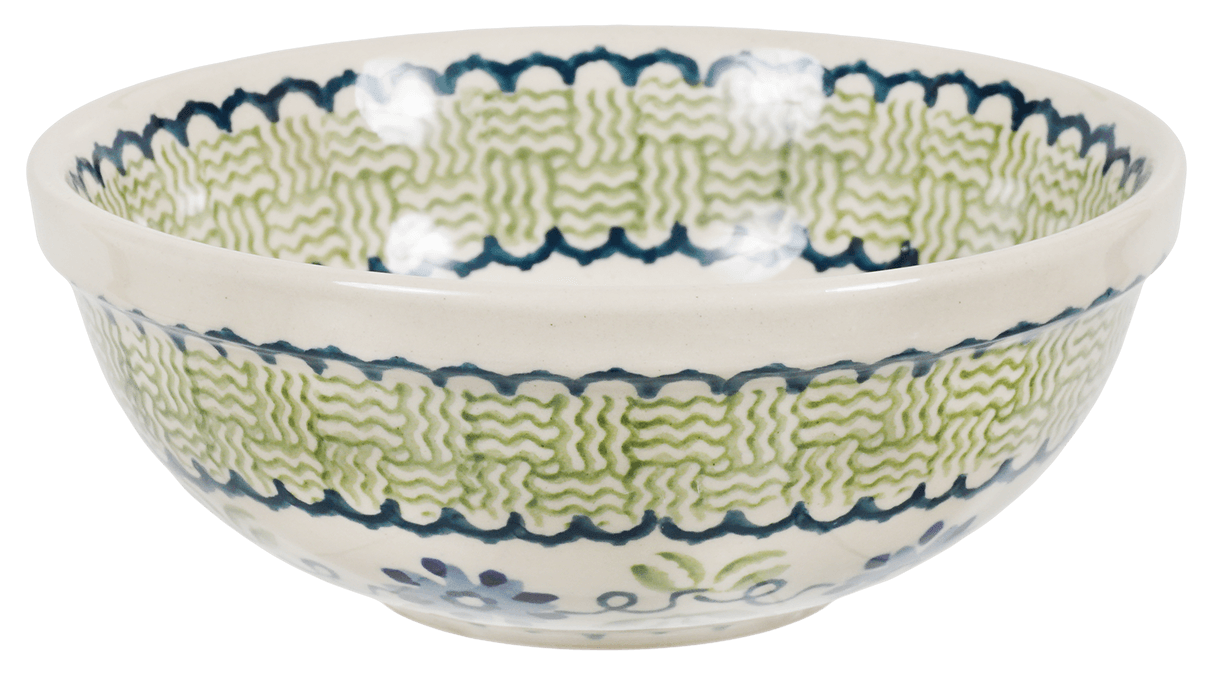 Bowl, Round, 6" in "Woven Blues" by Manufaktura | M089T-P182