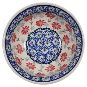 Polish Pottery 6" Bowl (Summer Blossoms) | M089T-P232 Additional Image at PolishPotteryOutlet.com