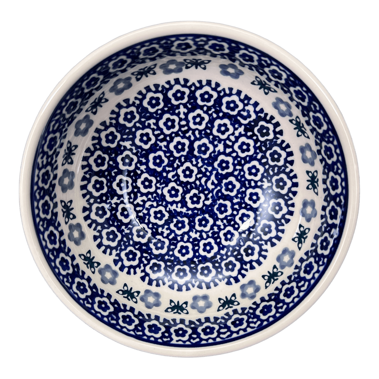 Bowl, Round, 6" in "Butterfly Border" by Manufaktura | M089T-P249