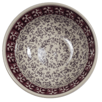 A picture of a Polish Pottery 6" Bowl (Merlot Thicket) | M089T-P352 as shown at PolishPotteryOutlet.com/products/6-bowls-merlot-thicket