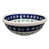 A picture of a Polish Pottery 6" Bowl (Starry Wreath) | M089T-PZG as shown at PolishPotteryOutlet.com/products/6-bowl-starry-wreath-m089t-pzg