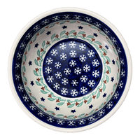 A picture of a Polish Pottery 6" Bowl (Starry Wreath) | M089T-PZG as shown at PolishPotteryOutlet.com/products/6-bowl-starry-wreath-m089t-pzg