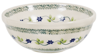 A picture of a Polish Pottery 6" Bowl (Woven Starflowers) | M089T-RV01 as shown at PolishPotteryOutlet.com/products/6-bowls-m089t-rv01