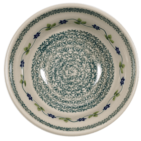 Polish Pottery 6" Bowl (Woven Starflowers) | M089T-RV01 Additional Image at PolishPotteryOutlet.com