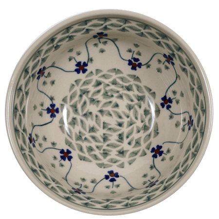 Bowl, Round, 6" in "Woven Pansies" by Manufaktura | M089T-RV