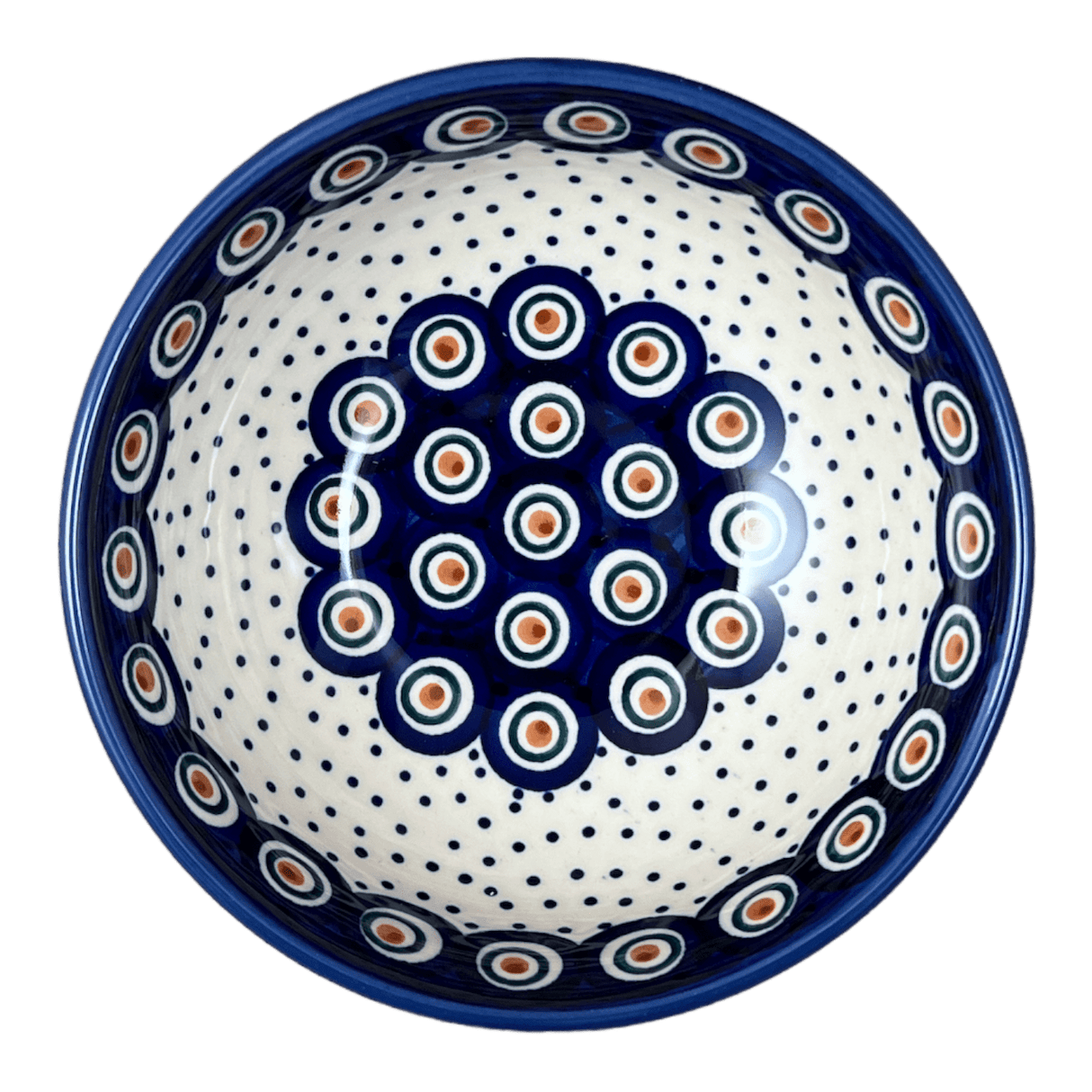 Bowl, Round, 6" in "Peacock Dot" by Manufaktura | M089U-54K